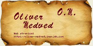 Oliver Medved vizit kartica